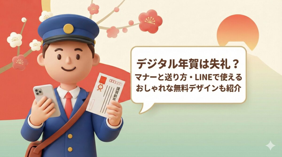 デジタル年賀状の送り方と文例