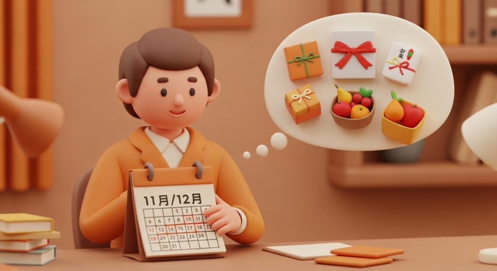 お歳暮の注文はいつからいつまで？