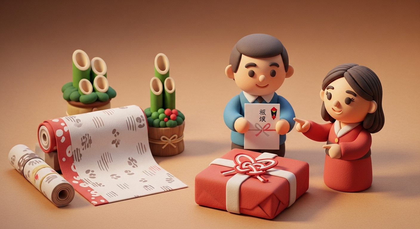 お歳暮のかけ紙（のし）と包装マナー。内のし・外のしは？