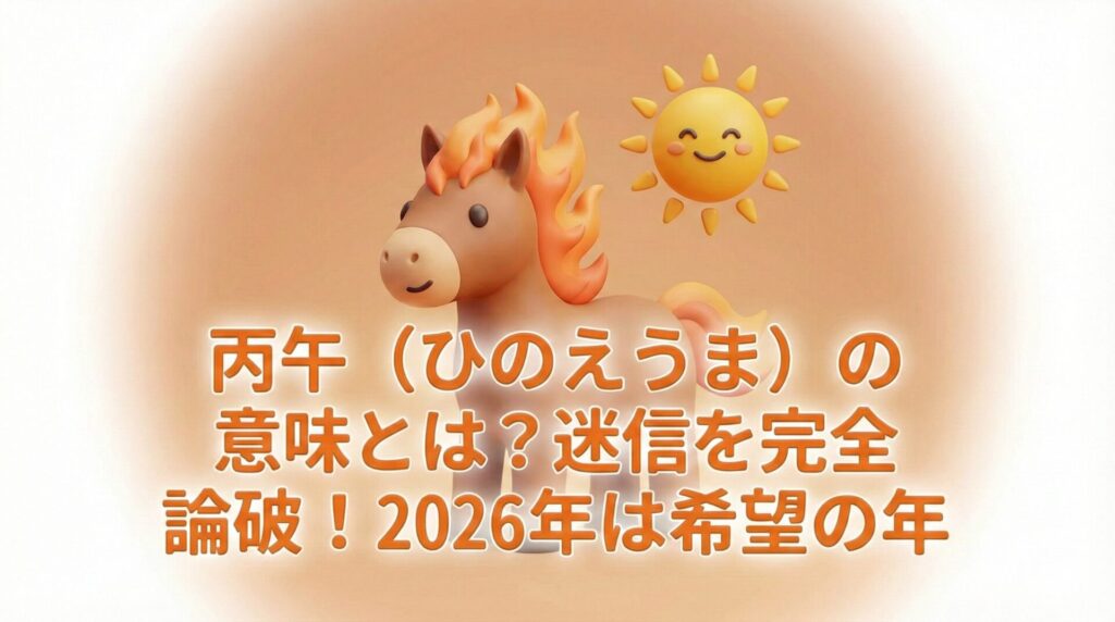 丙午（ひのえうま）の意味とは？迷信を完全論破！2026年は希望の年