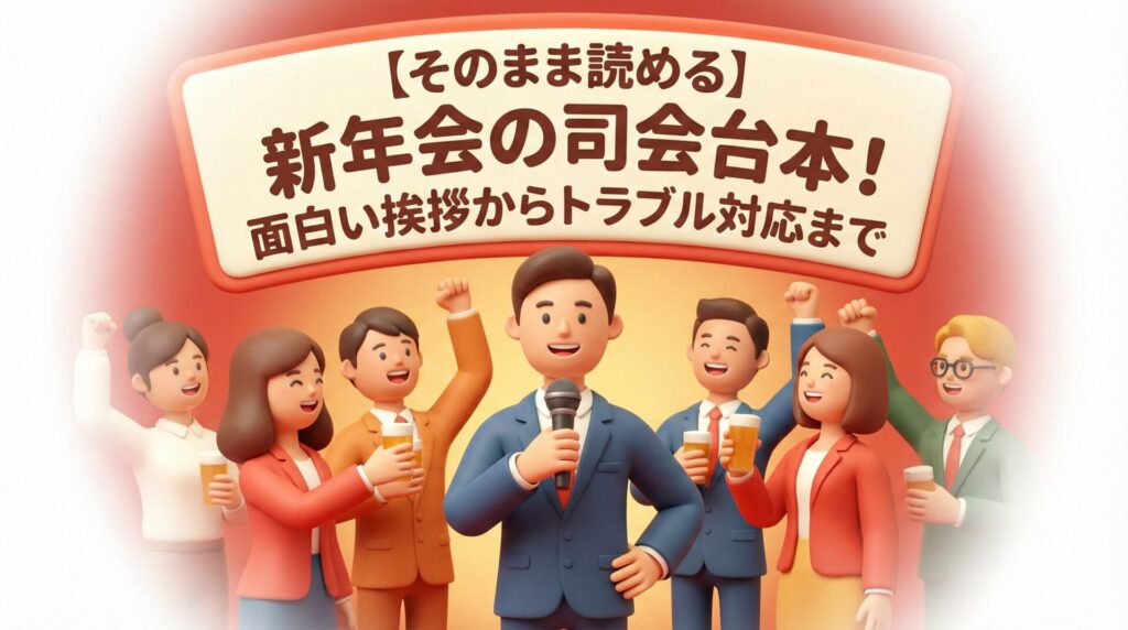 【スマホでそのまま読める】新年会の司会台本・完全マニュアル！面白い挨拶からハプニング対応まで全網羅