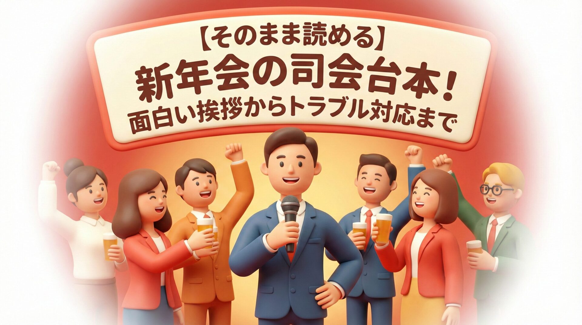 【スマホでそのまま読める】新年会の司会台本・完全マニュアル!面白い挨拶からハプニング対応まで全網羅