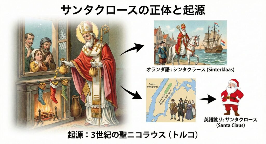 サンタクロースの正体とは?名前の意味と起源