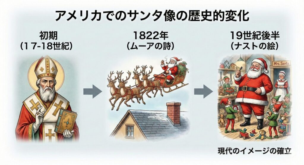今の「サンタ像」はいつできた?アメリカでの歴史的変化