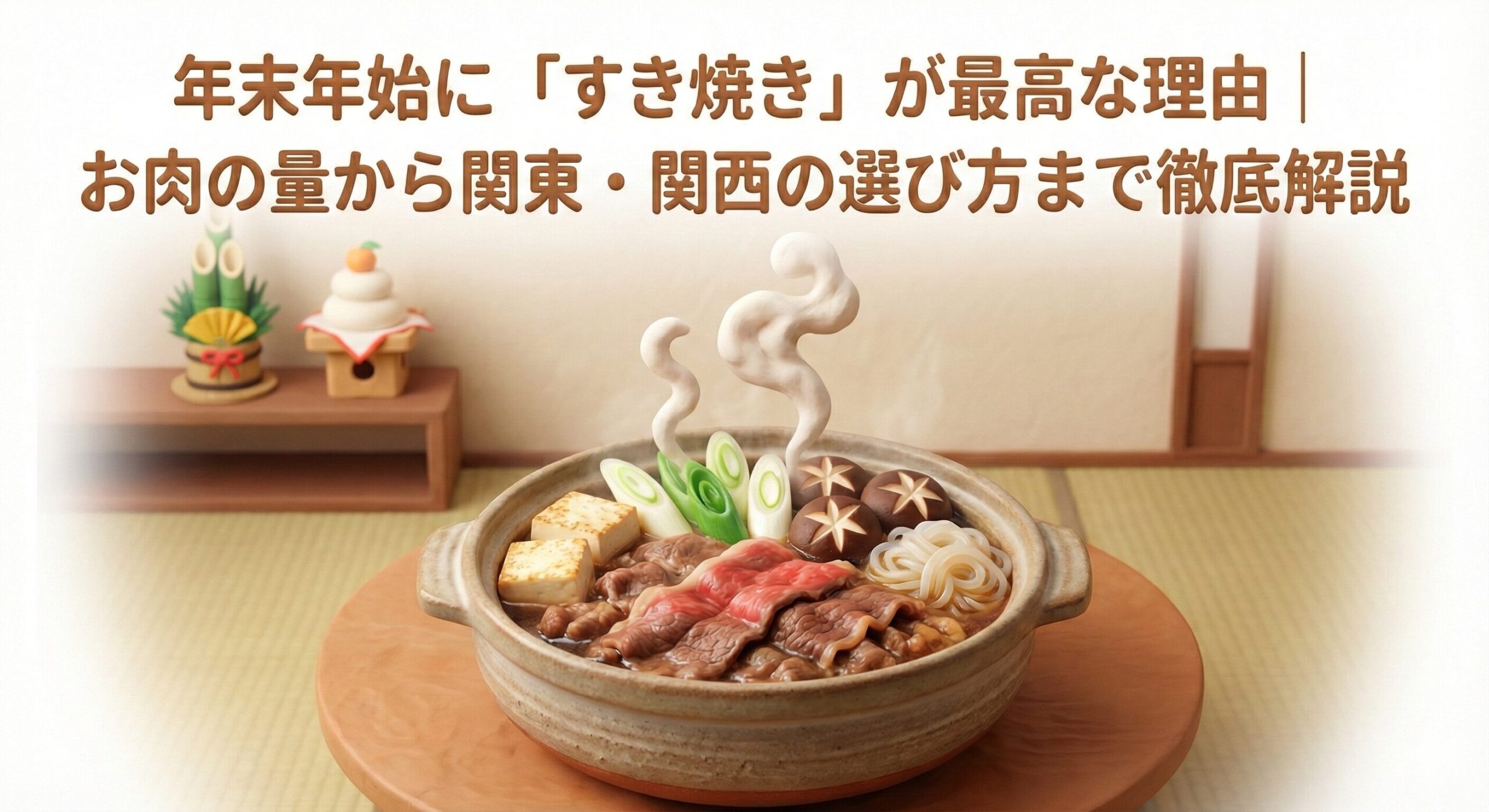 年末年始に「すき焼き」が最高な理由|お肉の量から関東・関西の選び方まで徹底解説