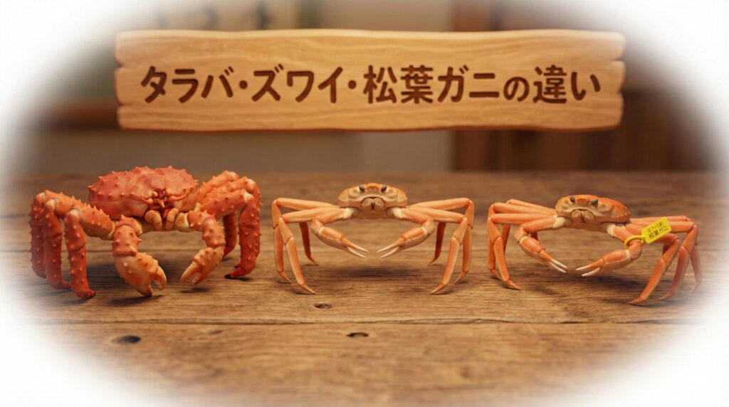 タラバガニ・ズワイガニ・松葉ガニの違いと選び方
