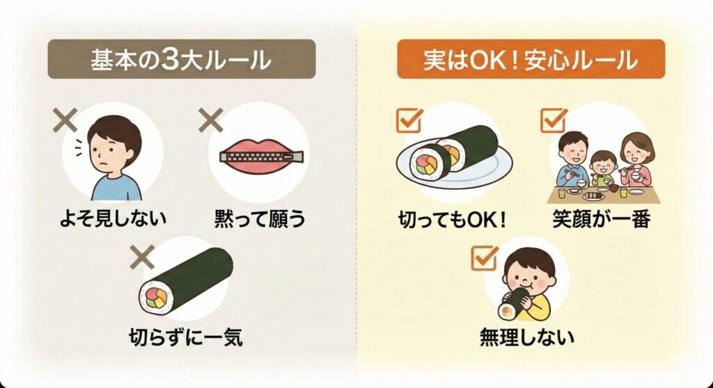 【保存版】恵方巻きの「3大ルール」と、実はOKな「裏ルール」