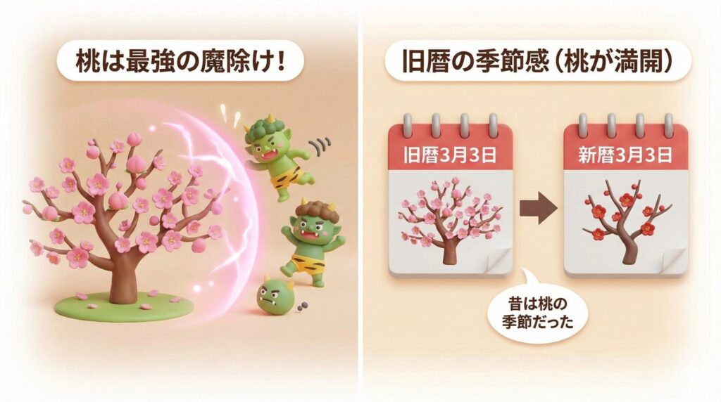 なぜ「桃」の節句というの？