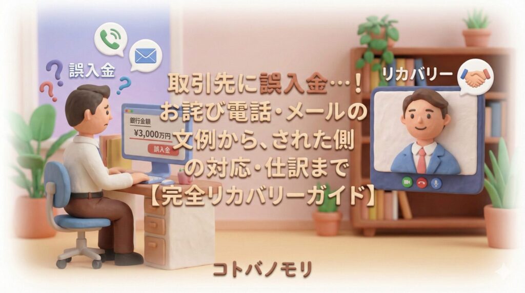 取引先に誤入金…！お詫び電話・メールの文例から、された側の対応・仕訳まで【完全リカバリーガイド】