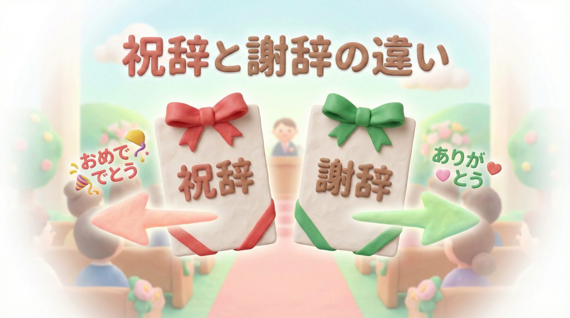 祝辞と謝辞の違いは「矢印の向き」!3分でわかる使い分けと恥をかかないマナー