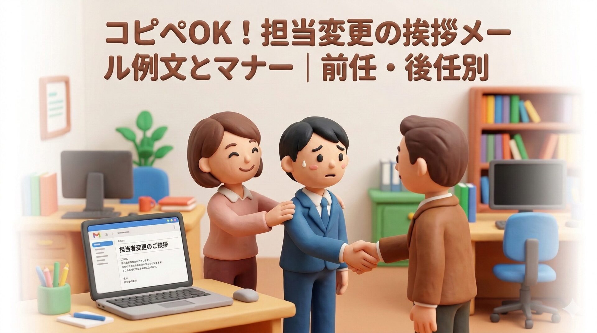 【そのまま使える】担当変更の挨拶メール例文集!好印象な書き方
