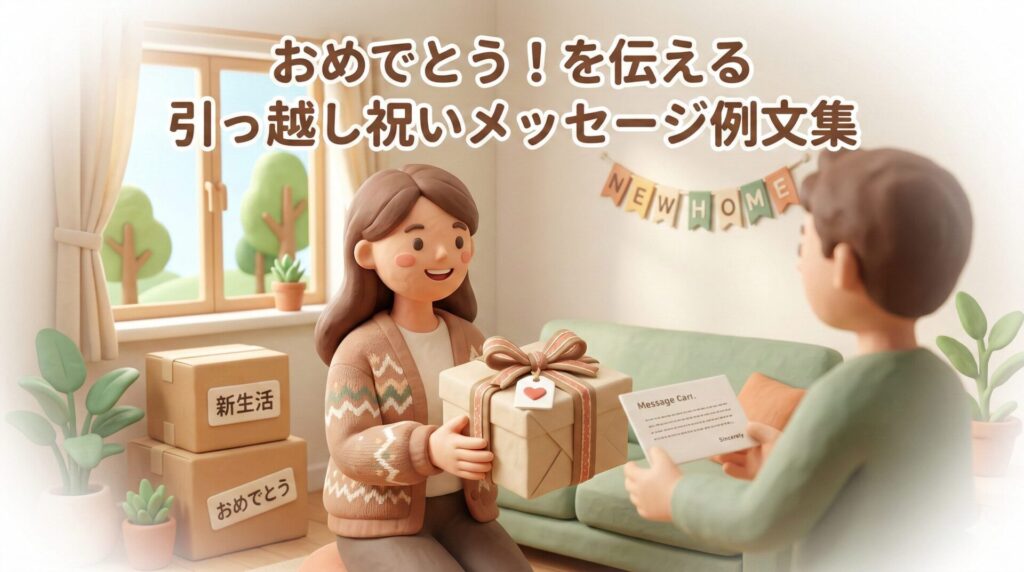 【コピペOK】引っ越し祝いのメッセージ例文！NGなタブーも解説