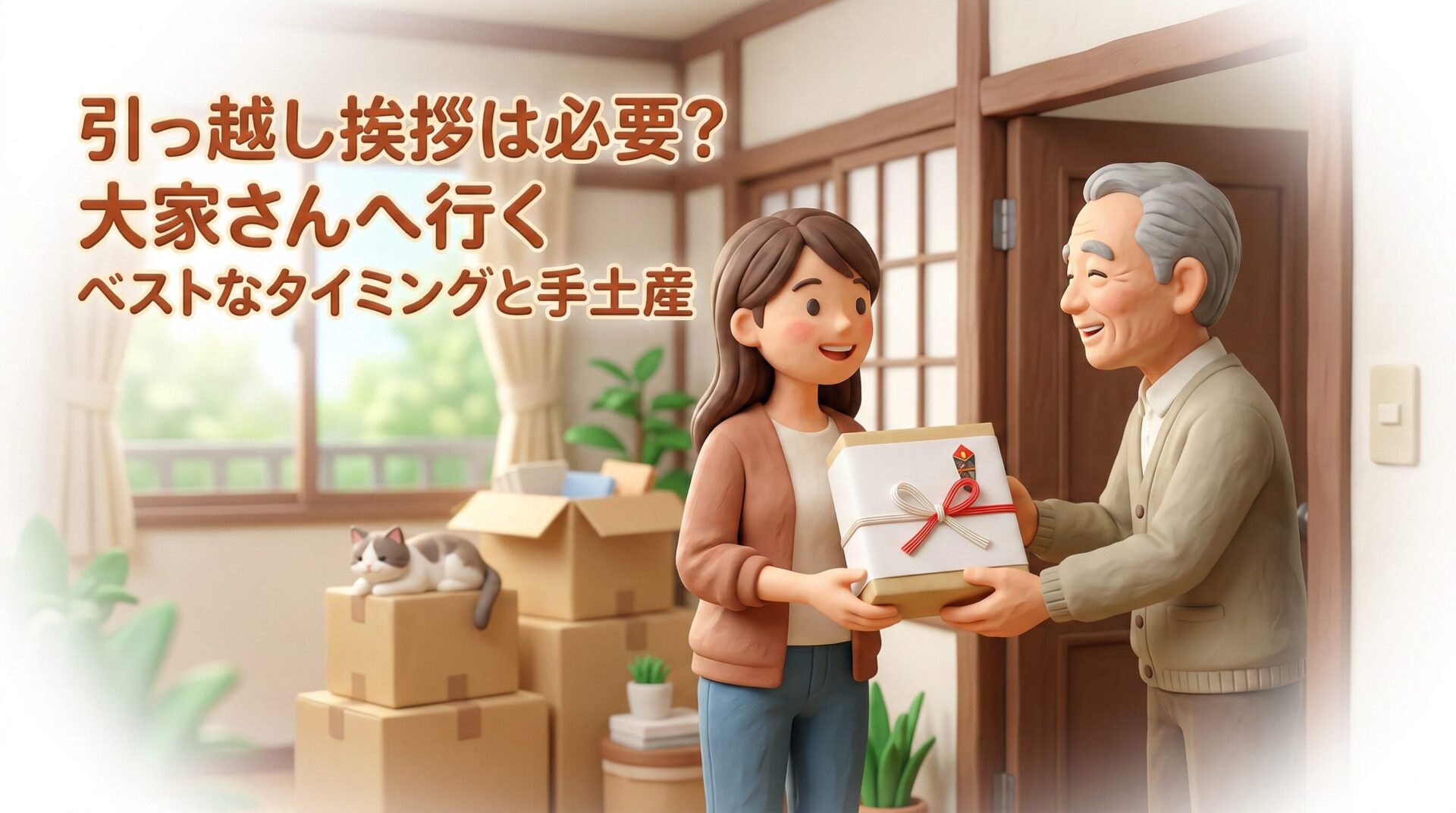 引っ越しで大家さんへの挨拶は必要?ベストなタイミングや手土産・例文まで完全解説