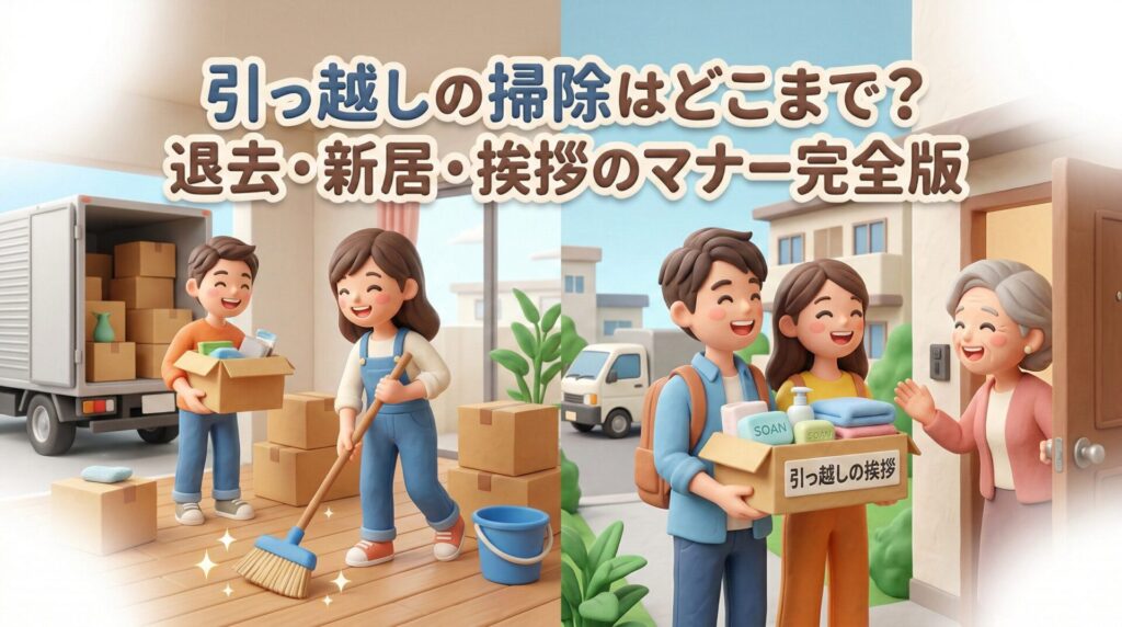 引っ越しの掃除はどこまでやるのがマナー？退去時・新居・挨拶の正解を完全解説