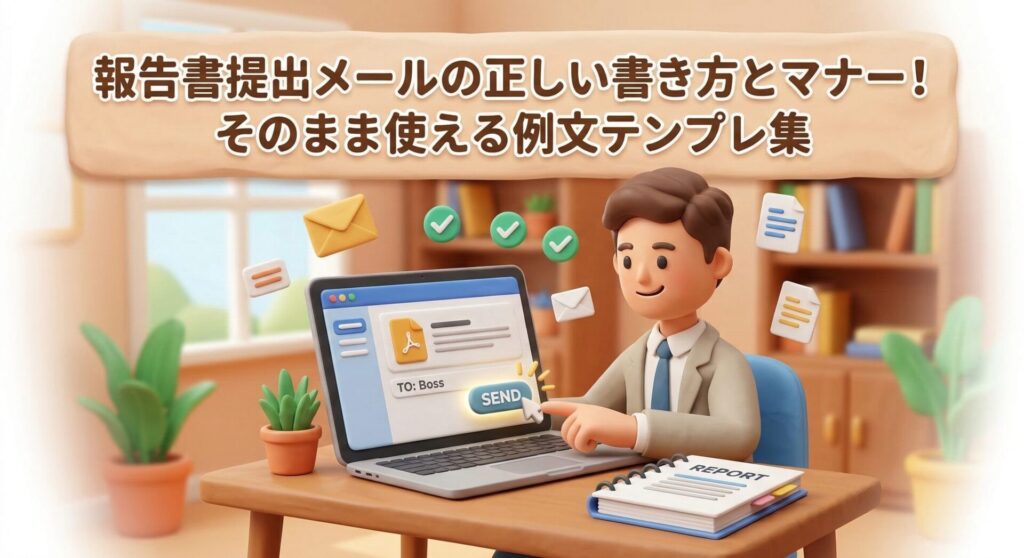 報告書提出メールの正しい書き方！コピペで使える例文テンプレ集