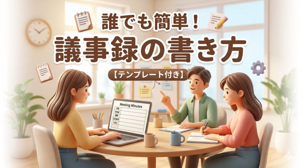 議事録が書けない新入社員へ。事前準備とメモのコツを徹底解説