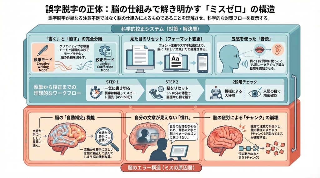 誤字脱字が多い原因とは？エビデンスに基づく「本当に効く」対策と校正術