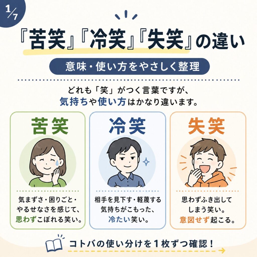苦笑・冷笑・失笑の違い