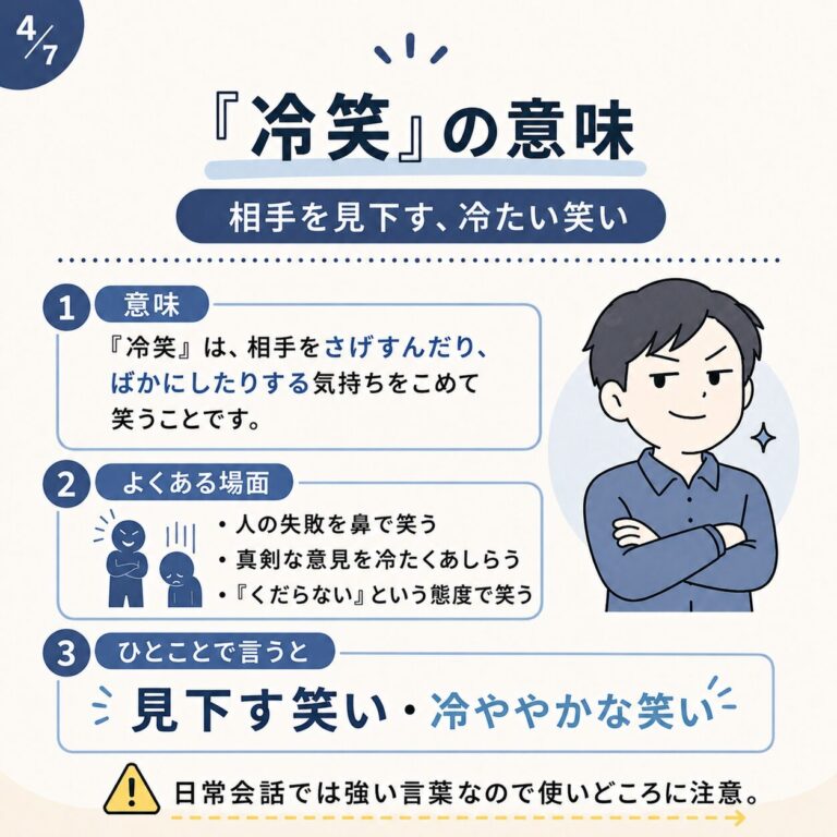 「苦笑」「冷笑」「失笑」の違いとは?正しい意味と使い方をわかりやすく解説 | コトバノモリ