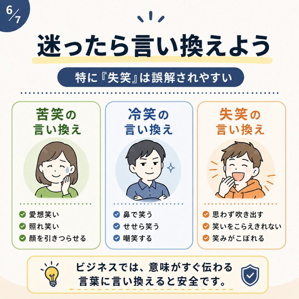 苦笑・冷笑・失笑の違い